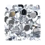 Acrylic Oval Flat Back Rhinestones  8x10mm Crystal AB 200pcs