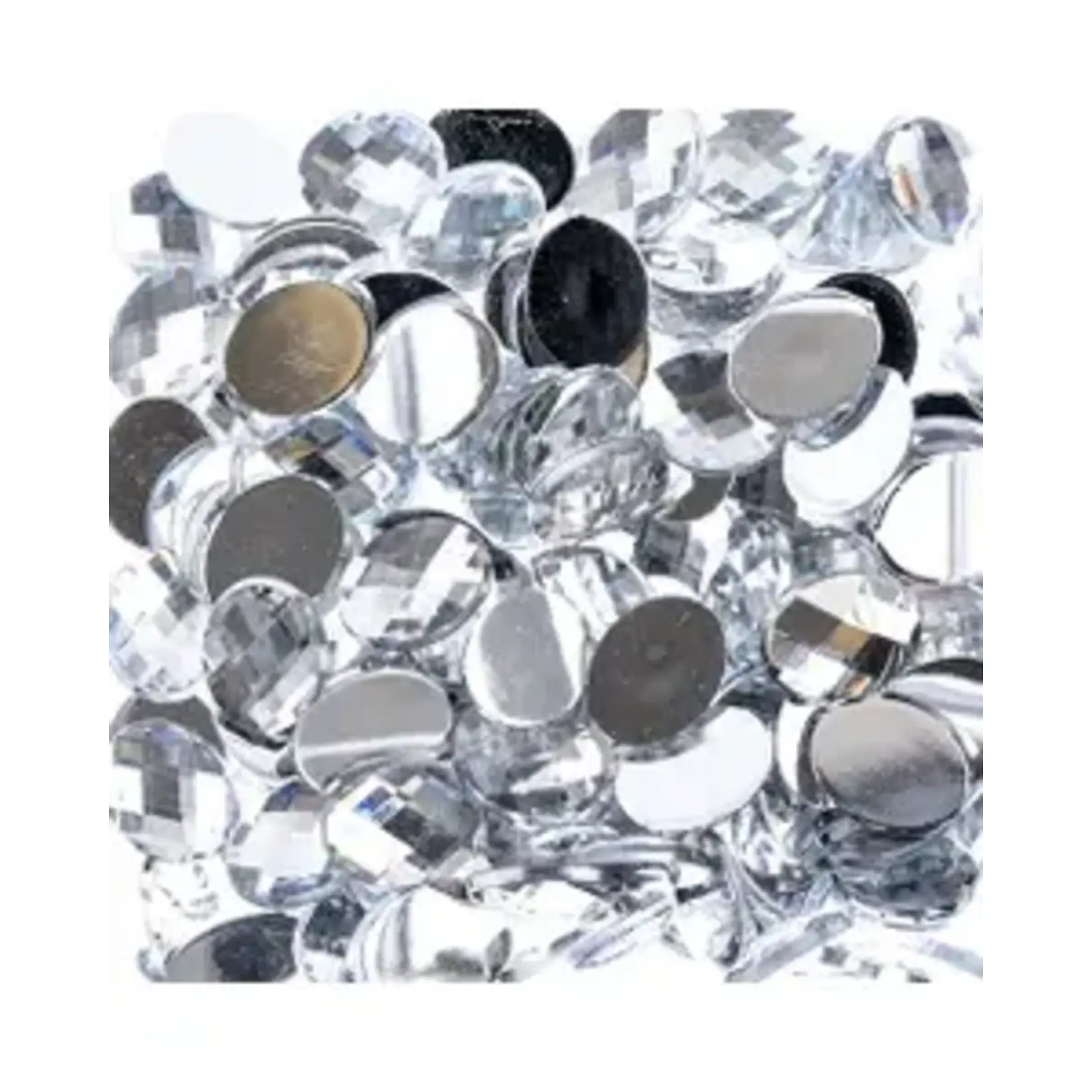 Acrylic Oval Flat Back Rhinestones  8x10mm Crystal AB 200pcs