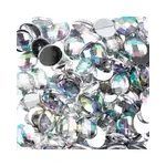 Acrylic Oval Flat Back Rhinestones  8x10mm Crystal AB 200pcs