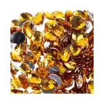 Acrylic Oval Flat Back Rhinestones  8x10mm Gold 200pcs