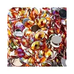 Acrylic Oval Flat Back Rhinestones  8x10mm Orange AB 200pcs