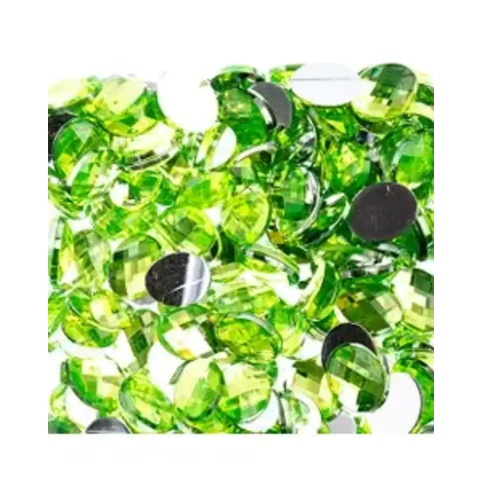 Acrylic Oval Flat Back Rhinestones  8x10mm Peridot 200pcs