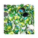 Acrylic Oval Flat Back Rhinestones  8x10mm Peridot AB 200pcs