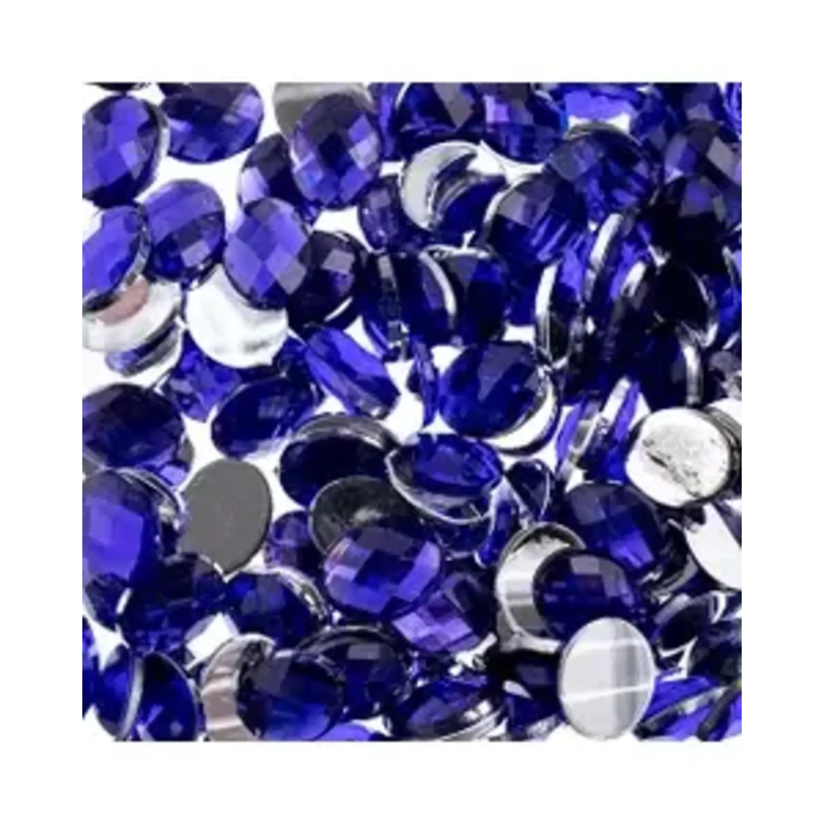 Acrylic Oval Flat Back Rhinestones  8x10mm Purple 200pcs