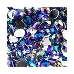 Acrylic Oval Flat Back Rhinestones  8x10mm Purple AB 200pcs