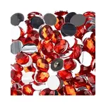 Acrylic Oval Flat Back Rhinestones  8x10mm Red 200pcs
