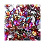 Acrylic Oval Flat Back Rhinestones  8x10mm Red AB 200pcs