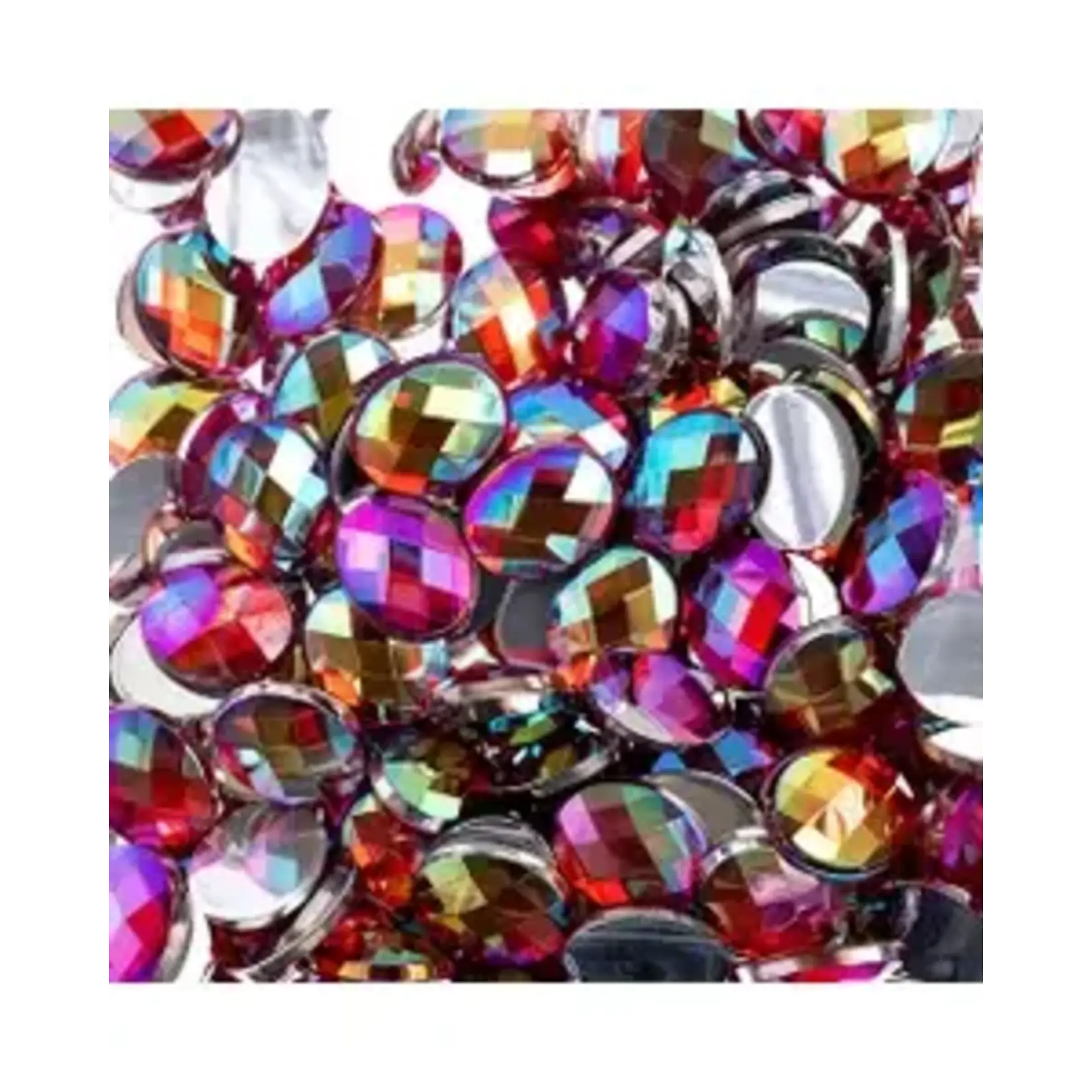 Acrylic Oval Flat Back Rhinestones  8x10mm Red AB 200pcs