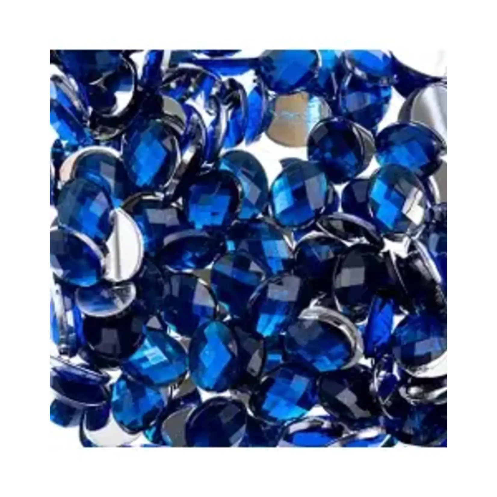 Acrylic Oval Flat Back Rhinestones  8x10mm Royal Blue 200pcs