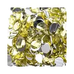 Acrylic Oval Flat Back Rhinestones  8x10mm Yellow 200pcs