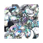 Acrylic Oval Flat Back Rhinestones 10x14mm Crystal AB  200pcs