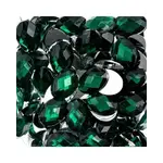 Acrylic Oval Flat Back Rhinestones 10x14mm Green 200pcs