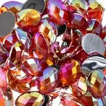 Acrylic Oval Flat Back Rhinestones 10x14mm Orange AB 200pcs