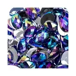 Acrylic Oval Flat Back Rhinestones 10x14mm Purple AB 200pcs