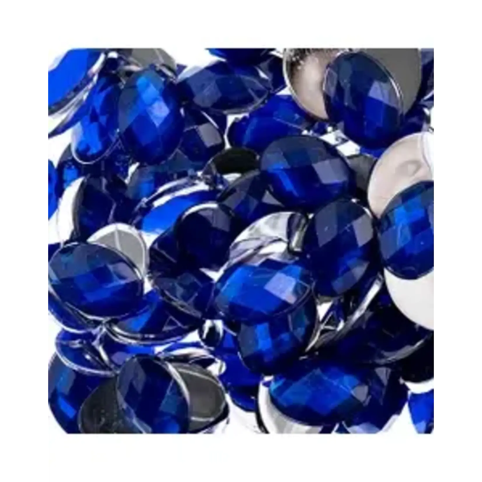 Acrylic Oval Flat Back Rhinestones 10x14mm Royal Blue 200pcs