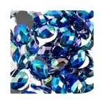 Acrylic Oval Flat Back Rhinestones 10x14mm Royal Blue AB 200pcs