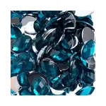 Acrylic Oval Flat Back Rhinestones 10x14mm Turquoise 200pcs