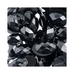 Acrylic Oval Flat Back Rhinestones 18x13mm Black 200pcs