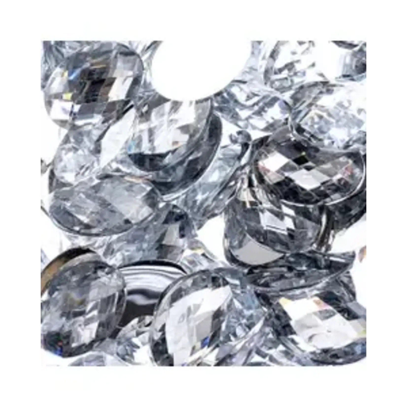 Acrylic Oval Flat Back Rhinestones 18x13mm Crystal 200pcs