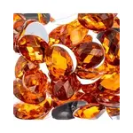 Acrylic Oval Flat Back Rhinestones 18x13mm Orange 200pcs