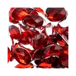 Acrylic Oval Flat Back Rhinestones 18x13mm Red 200pcs