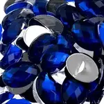 Acrylic Oval Flat Back Rhinestones 18x13mm Royal Blue 200pcs