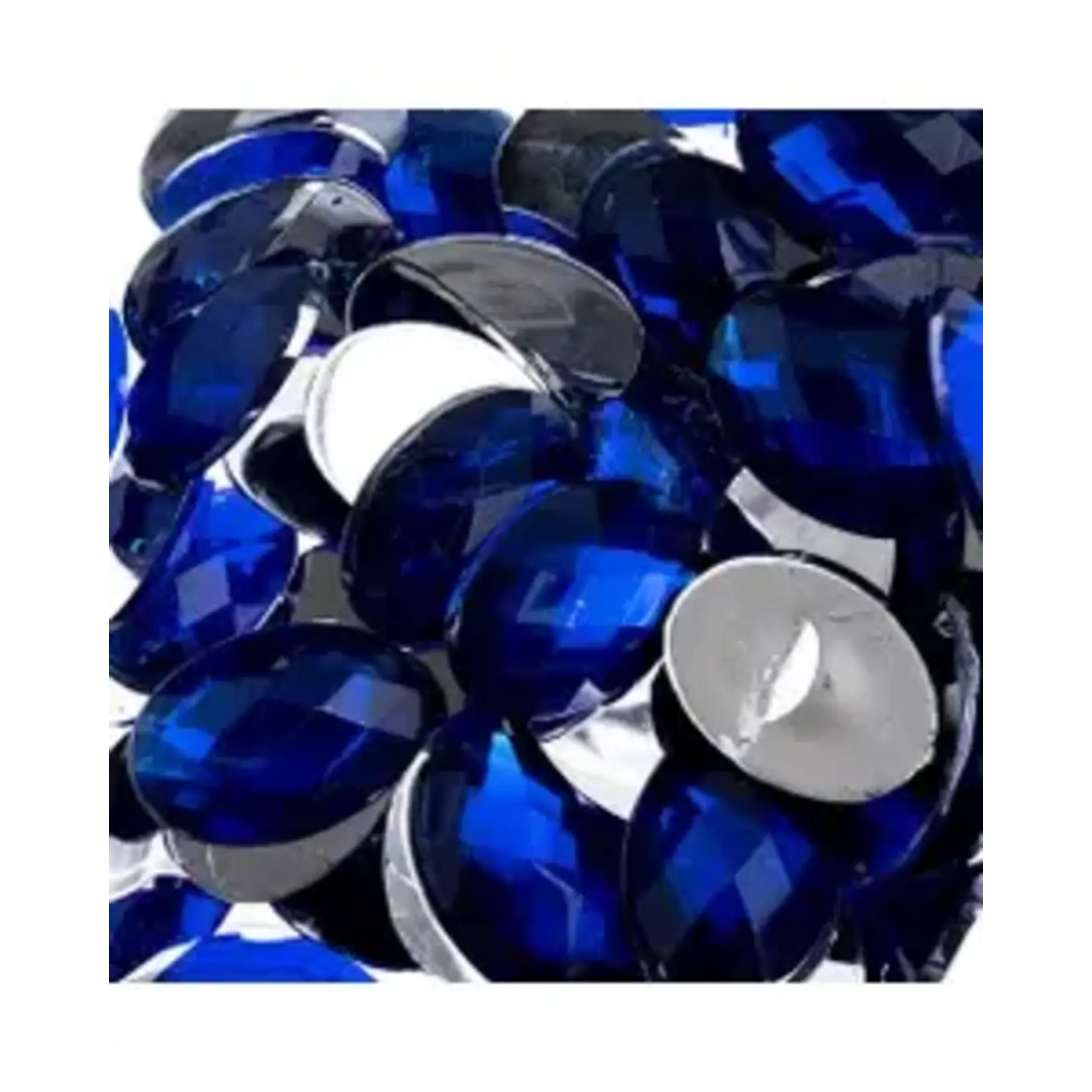 Acrylic Oval Flat Back Rhinestones 18x13mm Royal Blue 200pcs