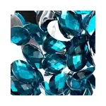 Acrylic Oval Flat Back Rhinestones 18x13mm Turquoise 200pcs