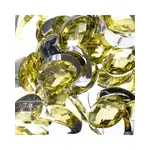 Acrylic Oval Flat Back Rhinestones 18x13mm Yellow 200pcs