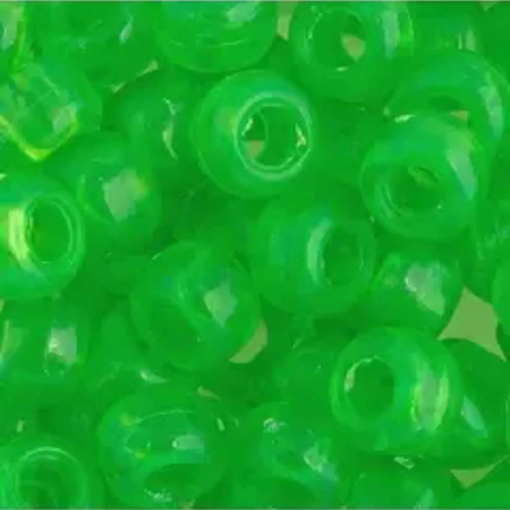 Crowbeads 9mm (1000pcs) Transparent Fluorescent Green