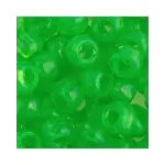 Crowbeads 9mm (60pcs) Transparent Fluorescent Green