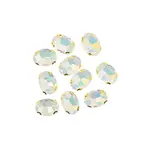 Crystal Lane DIY Sew on Rhinestone 13x 18 mm Gold Setting/White Opal 20pcs