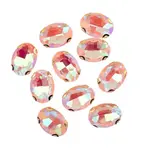 Crystal Lane DIY Sew on Rhinestone 13x 18 mm Gold Setting/Pink AB 20pcs