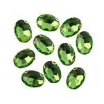 Crystal Lane DIY Sew on Rhinestone 13x 18 mm Gold Setting/Peridot 20pcs