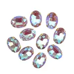 Crystal Lane DIY Sew on Rhinestone 13x 18 mm Gold Setting/Neon Purple AB 20pcs