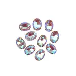 Crystal Lane DIY Sew on Rhinestone 13x 18 mm Gold Setting/Neon Purple AB 20pcs