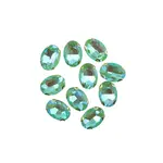 Crystal Lane DIY Sew on Rhinestone 13x 18 mm Gold Setting/Neon Green AB 20pcs