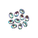 Crystal Lane DIY Sew on Rhinestone 13x 18 mm Gold Setting/Neon Blue AB 20pcs
