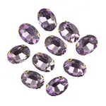 Crystal Lane DIY Sew on Rhinestone 13x 18 mm Gold Setting/Light Violet 20pcs