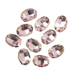 Crystal Lane DIY Sew on Rhinestone 13x 18 mm Gold Setting/Light Pink 20pcs