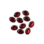 Crystal Lane DIY Sew on Rhinestone 13x 18 mm Gold Setting/Garnet 20pcs