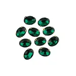 Crystal Lane DIY Sew on Rhinestone 13x 18 mm Gold Setting/Emerald 20pcs