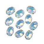 Crystal Lane DIY Sew on Rhinestone 13x 18 mm Gold Setting/Blue Opal 20pcs