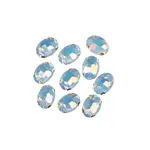 Crystal Lane DIY Sew on Rhinestone 13x 18 mm Gold Setting/Blue Opal 20pcs