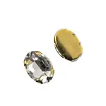 Crystal Lane DIY Sew on Rhinestone 13 x 18 mm Gold Setting/Crystal 20pcs