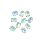 Crystal Lane DIY Sew on Rhinestone 10 x 14 mm Gold Setting/Teal Opal   20pcs