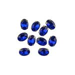 Crystal Lane DIY Sew on Rhinestone 10 x 14 mm Gold Setting/Sapphire   20pcs