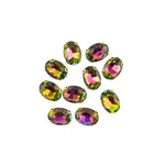 Crystal Lane DIY Sew on Rhinestone 10 x 14 mm Gold Setting/Rainbow 20pcs
