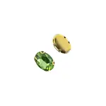 Crystal Lane DIY Sew on Rhinestone 10 x 14 mm Gold Setting/Peridot  20pcs