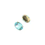 Crystal Lane DIY Sew on Rhinestone 10 x 14 mm Gold Setting/Neon Teal AB  20pcs